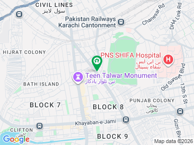کلفٹن ۔ بلاک 8 کلفٹن,کراچی میں 3 کمروں کا 9 مرلہ فلیٹ 6.4 کروڑ میں برائے فروخت۔