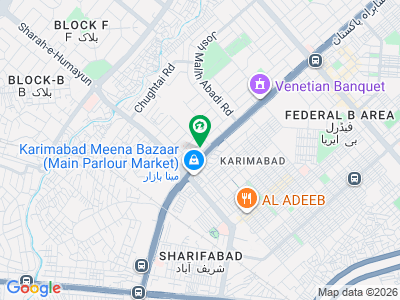 Prime 1800 Sq. Yards property available on Main Shahrah-e-Pakistan, FB Area Block 4. Consisting of 3 adjacent plots (C-19, C-20 & C-21), each measuring 600 sq. yards.