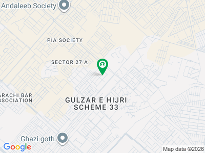Main 200 ft Road 600 sq yard Corner plot lease fil in pak Atomic Chs sector 27A Scheme 33 Karachi