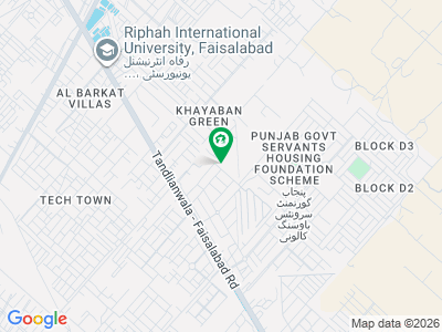 پی جی ایس ایچ ایف - بلاک اے 2 پنجاب گورنمنٹ سرونٹ ہاؤسنگ فاؤنڈیشن,فیصل آباد میں 1 کنال رہائشی پلاٹ 1.65 کروڑ میں برائے فروخت۔