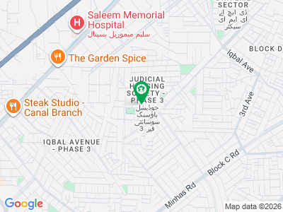 جوڈیشل کالونی فیز 3 جوڈیشل کالونی,لاہور میں 1 کنال رہائشی پلاٹ 3.75 کروڑ میں برائے فروخت۔