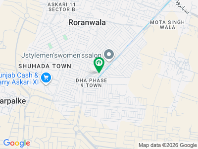 Corner on Main Back Plot No-1158 Block B - 5 Marla Plot On Top Location of Phase 9 Town DHA Lahore For Urgent Sale