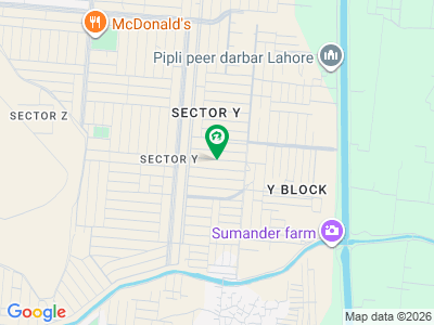 Dha phase 7 Sector Y Kanal Top Location plot