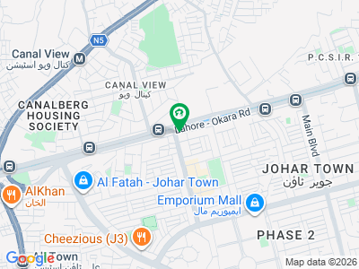 2 Kanal Plot Corner Facing Canal Semi Commercial Plot Super Hot Location With Direct Owner meeting Available For Sale In Johar Town Phase 2