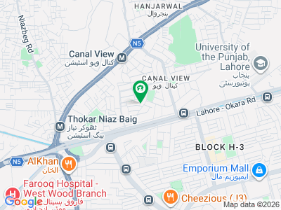 21 Marla plot for sale in A block Canal view Lahore