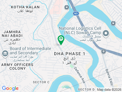 Front open back open plot for sale on main service  Road dha phase 1 Islamabad