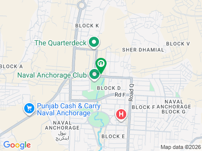 West Face Plot On The Back Street Of Main Boulevard In J Block For Sale