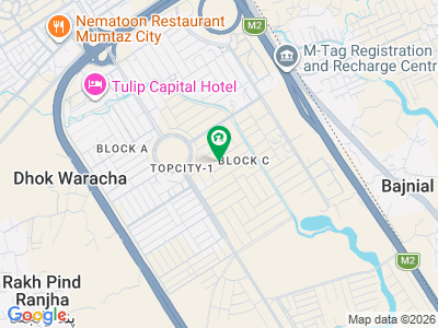 10 Marla 50 Ft Road Park Face Plot Block D Top City-1 For Sale