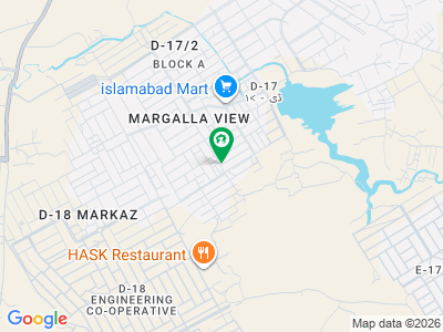 ڈی ۔ 17 اسلام آباد میں 8 مرلہ رہائشی پلاٹ 1.9 کروڑ میں برائے فروخت۔