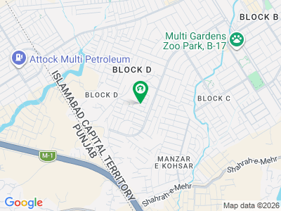 Mpchs Multi Garden B17 Islamabad  Size 30x60 . . . 8 Marla Near To Mdr Solid Land Ready To Construction Near To School Park And Msjid