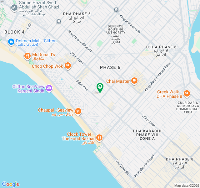 ڈی ایچ اے فیز 6 ڈی ایچ اے ڈیفینس,کراچی میں 4 کنال رہائشی پلاٹ 50.0 کروڑ میں برائے فروخت۔