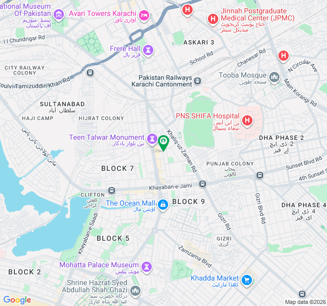کلفٹن ۔ بلاک 8 کلفٹن,کراچی میں 17 مرلہ رہائشی پلاٹ 14.6 کروڑ میں برائے فروخت۔