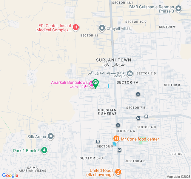 Abdullah Banglows, 12 meter road near to surjani police station and commercial road between Abdullah & Bilal Phase1, Sector 6 Surjani Town, Karachi, Karachi City, Sindh