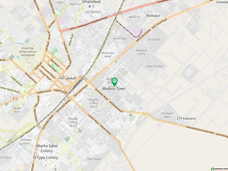 مدینہ ٹاؤن فیصل آباد میں 1 کنال رہائشی پلاٹ 2.6 کروڑ میں برائے فروخت۔