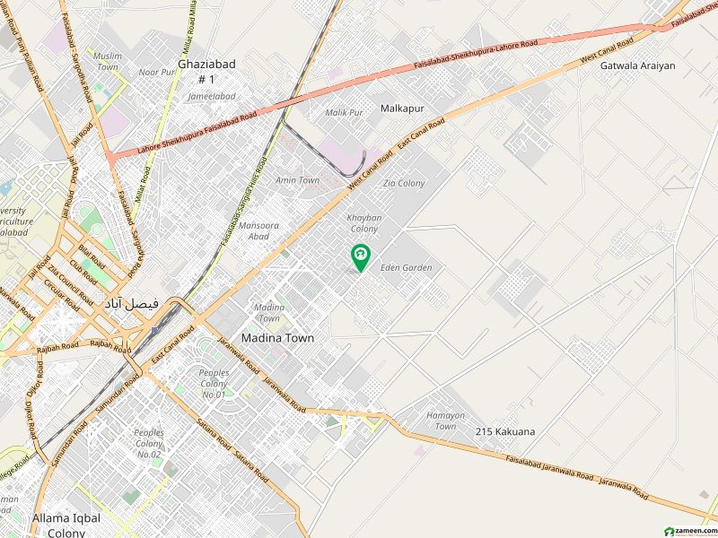 خیابانِ کالونی فیصل آباد میں 1 کنال رہائشی پلاٹ 1.6 کروڑ میں برائے فروخت۔
