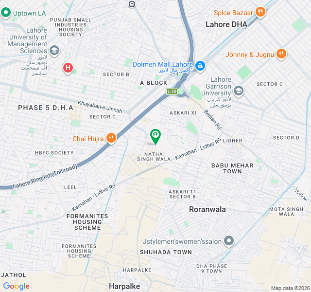 ڈی ایچ اے فیز 5 - بلاک ایم ڈی ایچ اے فیز 5,ڈیفنس (ڈی ایچ اے),لاہور میں 8 کنال کمرشل پلاٹ 9.0 لاکھ میں کرایہ پر دستیاب ہے۔