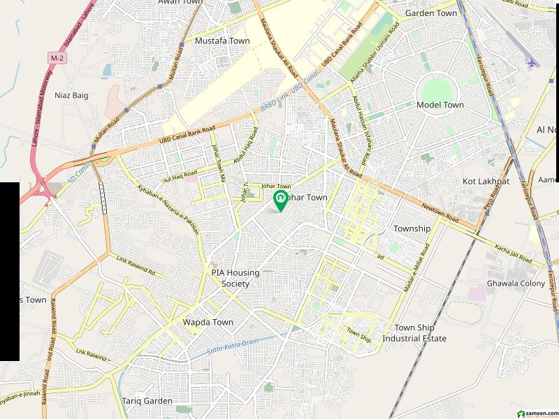 JOHAR TOWN BLOCK D2 80 FIT ROAD 20 MARLA PLOT FOR SALE