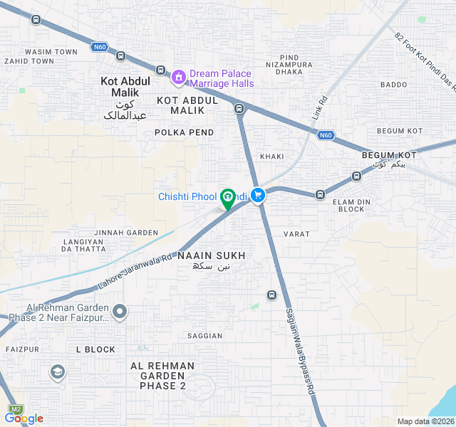 72 KANAL COMMERCIAL PLOT MAIN PHOOLON WALA CHOWK JARANWALA ROAD