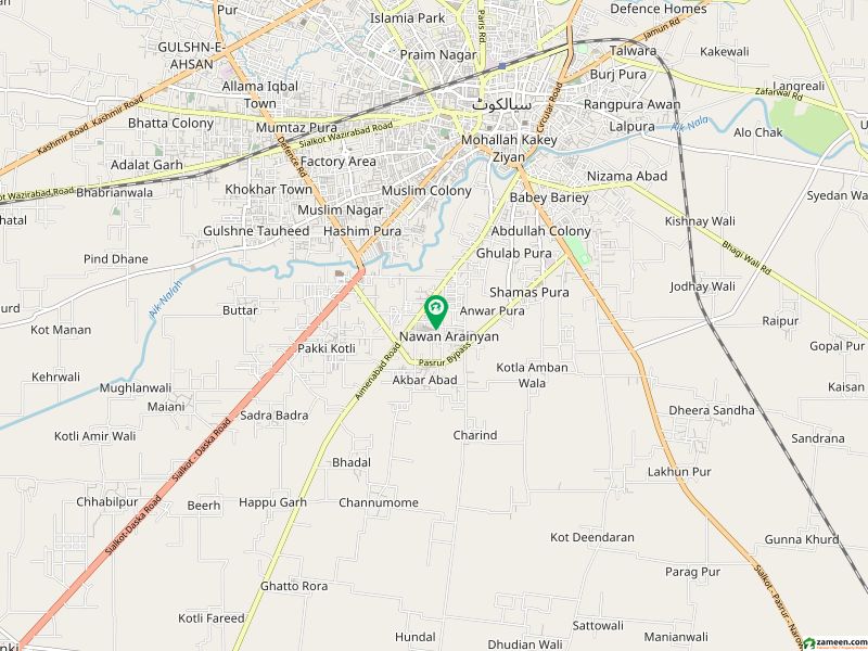 6.33 Marla Plot In Pindi Araian Near Shafi Ka Bhatha With 8 Feet Street , Sialkot