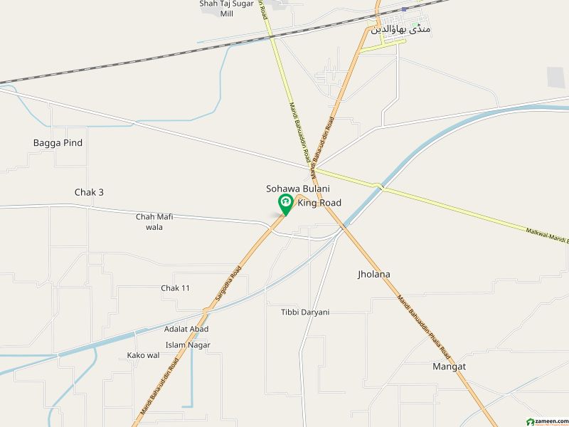 4 Acres Commercial Land On Canal In Mano Chak Main Sargodha Road