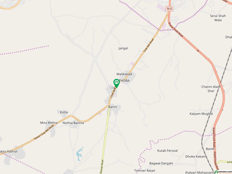 ایگرو پارک چک بیلی روڈ,راولپنڈی میں 4 کنال رہائشی پلاٹ 1.5 کروڑ میں برائے فروخت۔