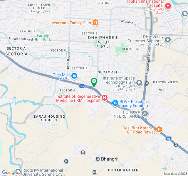 07 Marla On G. T Road Commercial Plot, For Sale In Dha Phase 2, Islamabad map
