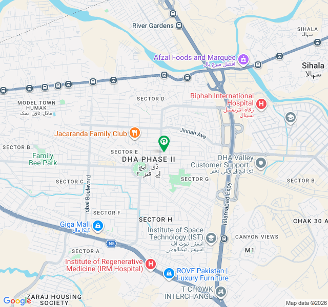 1 Kanal Corner Plot For Sale DHA Phase 2, Sector G map