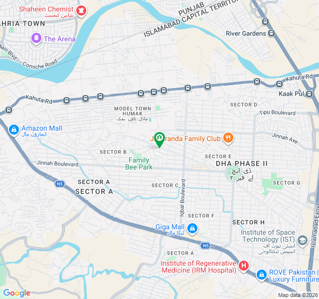 Prime 10 Marla Plot for Sale DHA Phase 2, Islamabad Sector B Street 12C map