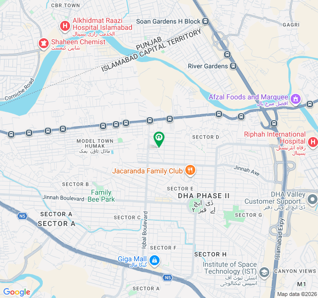 Dha Phase 2 Islamabad 1 Kanal Corner Plot For Sale map