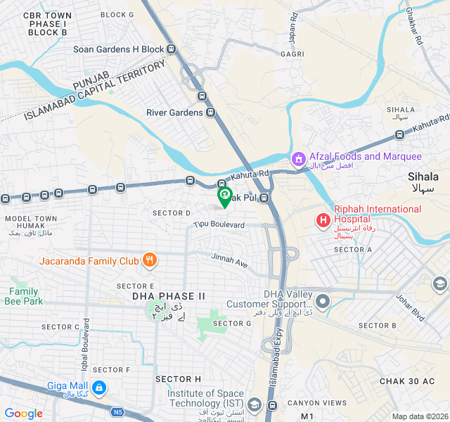 Plot # 10, D North Tipu Boulevard map