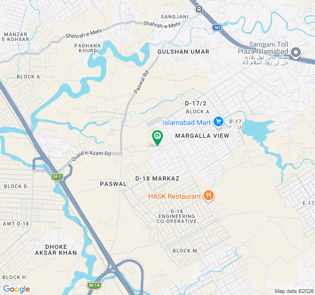 ڈی ۔ 18 اسلام آباد میں 1 کنال رہائشی پلاٹ 1.65 کروڑ میں برائے فروخت۔